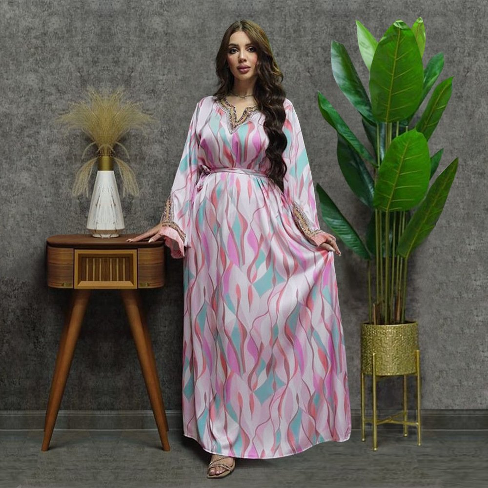 R-136 Abayas Dubai Middle East Simple Modest Kaftan Islamic Clothing Abaya Women Muslim Dresses