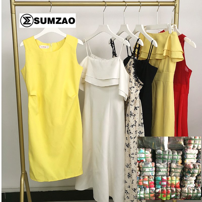 Summer Spring used clothes grade a mixed used clothes dress women used clothes bale dress