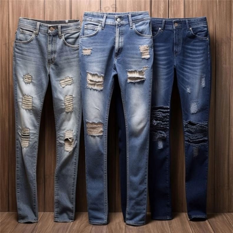 Plus Size New Women Second-Hand Jeans Trousers Ladies High Waist Skinny Denim Jeans Mix Design