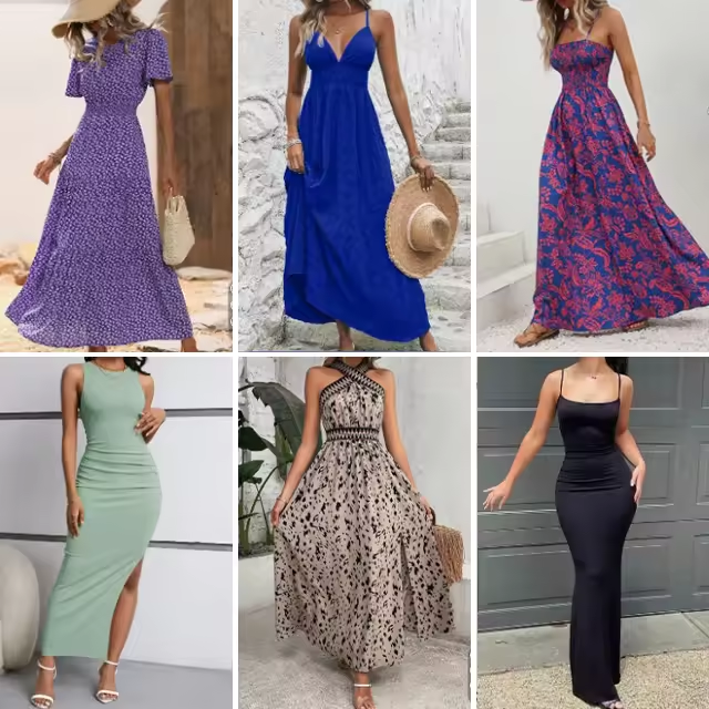 2024 Summer Short sleeved Dress stock Women's Casual Clothing Dress Random Shipment