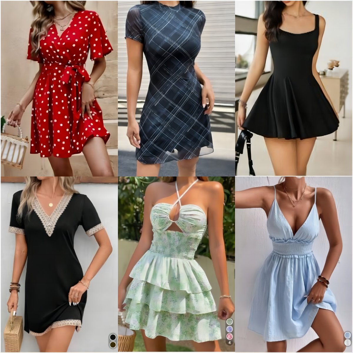 2024 Summer Short sleeved Dress stock Women's Casual Clothing Dress Random Shipment