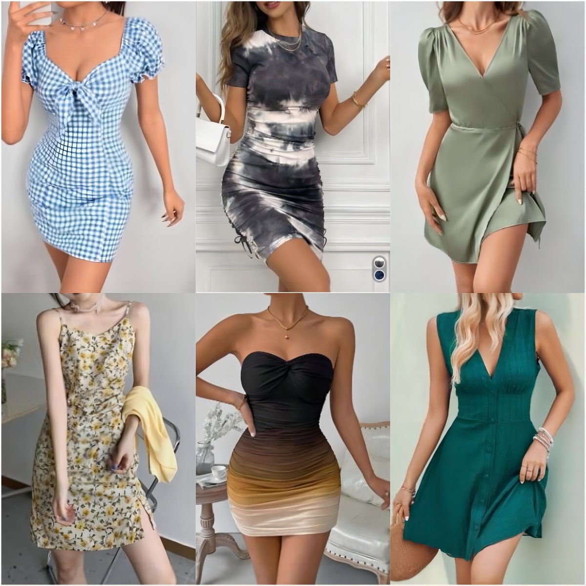 2024 Summer Short sleeved Dress stock Women's Casual Clothing Dress Random Shipment