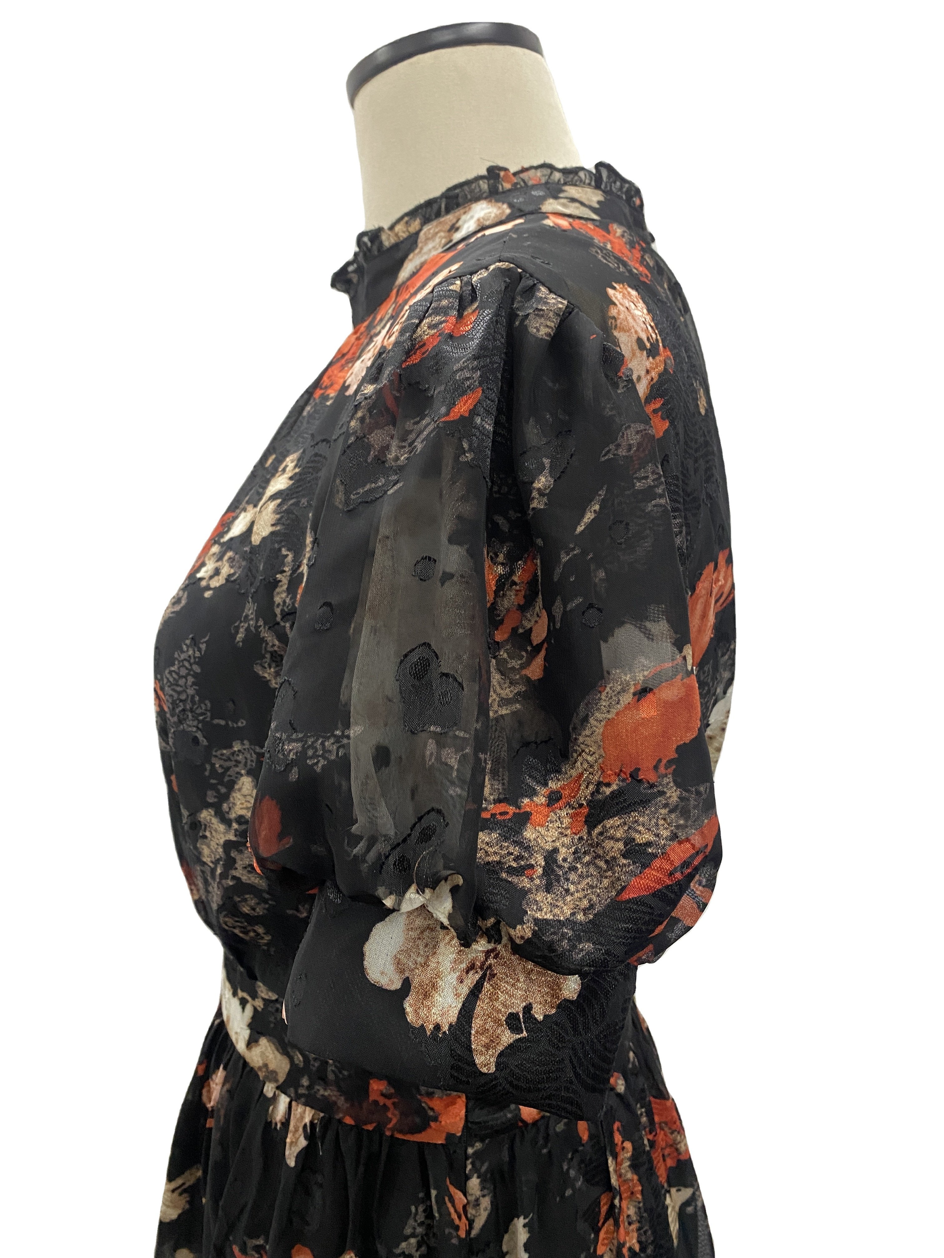 New Design Vintage Women's Dress o neck print casual dress women Suspender Lady Long Dresses