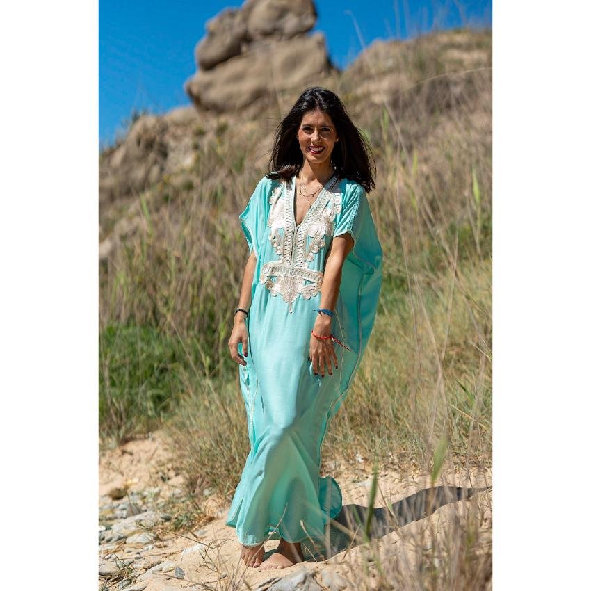 2024 Summer Ladies Boutique Clothing Custom Long High end Maxi Floral Embroidered Cotton Boho Dresses Women Elegant Casual Dress