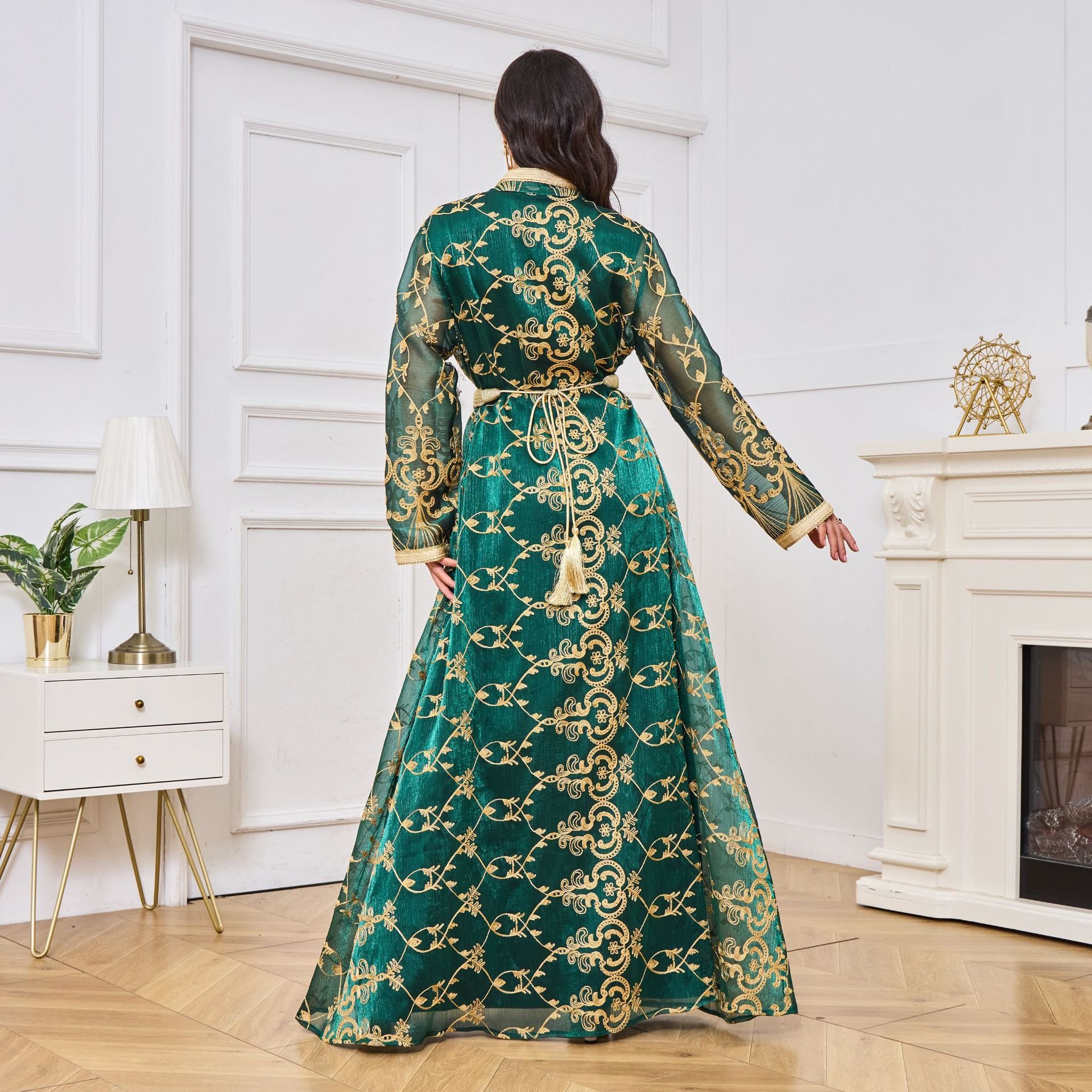 Bettergirl 2024 Summer Luxury Abaya Set Women's Elegant Muslim Dress Robes Casual Dresses Dubai Girl Robes Islam Clothes Dress