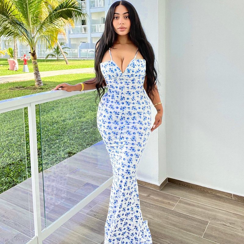 New Arrivals Floral Dress Women's Elegant Casual Dress