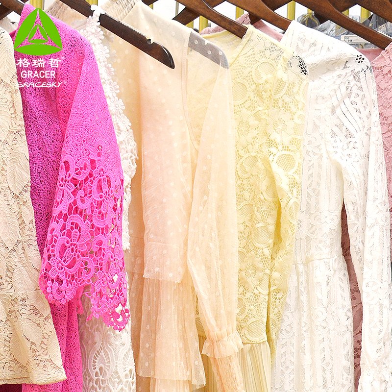 Ladies Lace Dress Second Hand Clothes Mixed Wholesale Price Sale Used Clothes
