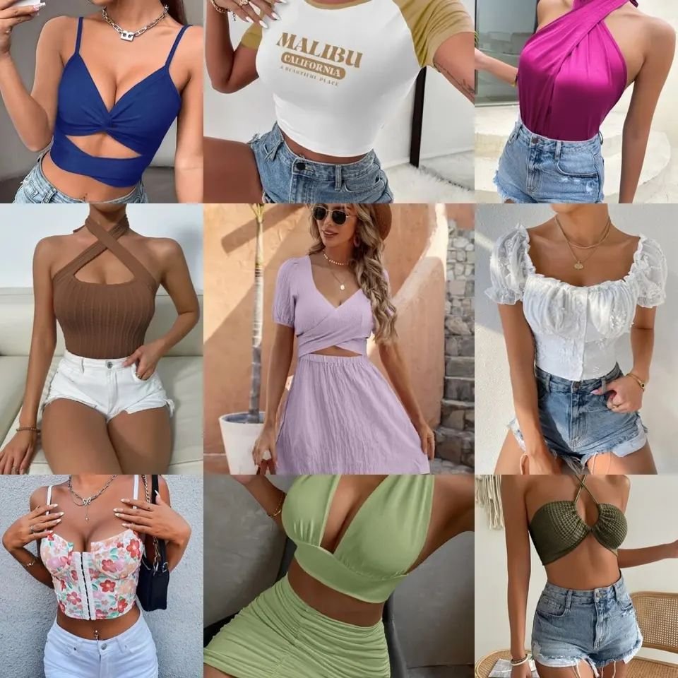 2024 Clearance Women's clothes wholesale casual dresses T-shirts mixed packaging random delivery stock clothing dress