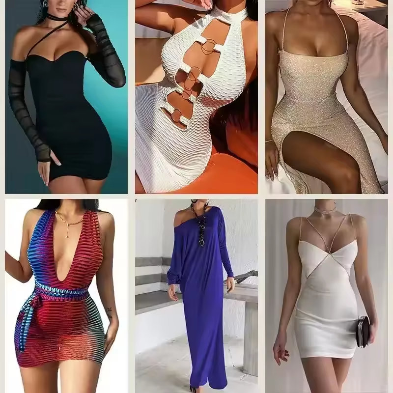 Anan Clearancesili Women's clothes wholesale casual dresses mixed packaging random delivery stock clothing 7 days for proofing