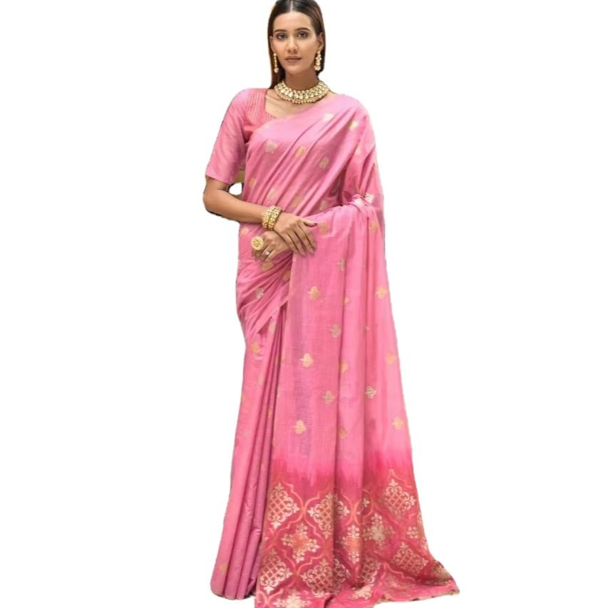 Diwali Collection New 2024 Designer Party Wear Silk Saree with blouse Natural dye n color Super Regional Pakistani Clothes