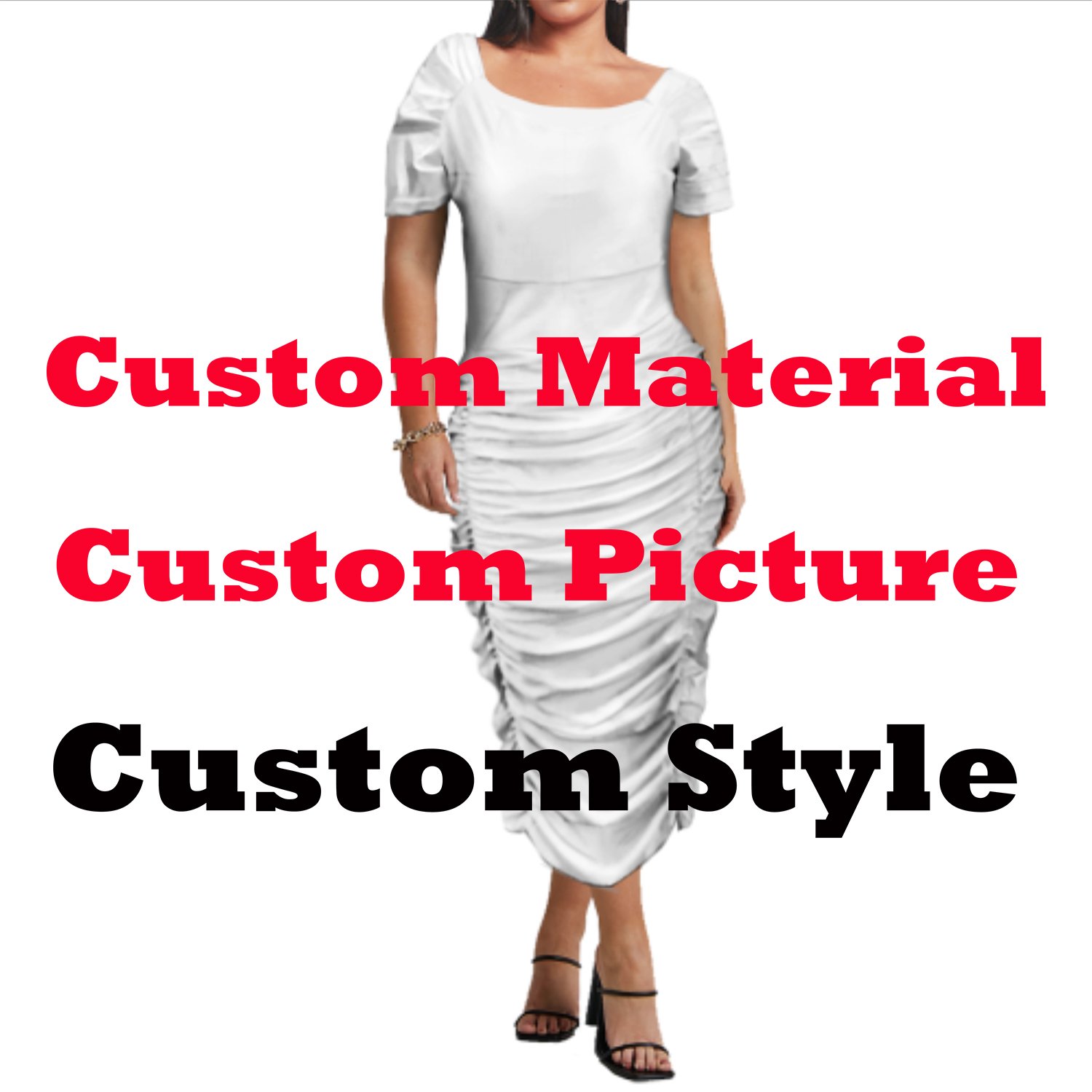 Hot Sale Customized Undefined Polynesian Clothing Women Elegant Bodycon Pleated Dress Hibiscus Flower Print Midi Hawaiian Dress