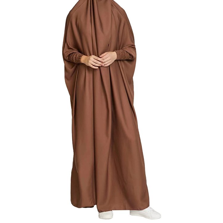 Hot Selling Islamic Polyester Dubai Prayer Abaya Fashionable Arab Casual Dress Hijab Muslim Women Jilbab