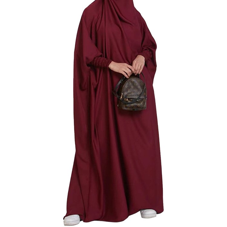 Hot Selling Islamic Polyester Dubai Prayer Abaya Fashionable Arab Casual Dress Hijab Muslim Women Jilbab