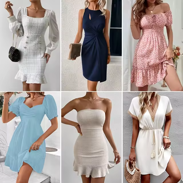 New clothes womens Dress Stock Swimsuit Bulk Clothes Tops Bale apparel stock Casual Dresses