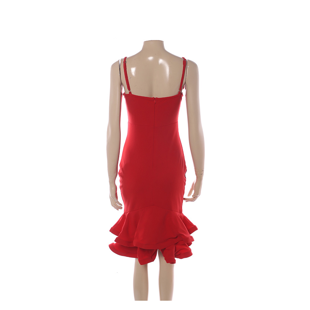 2022 new arrival OEM Custom Design summer Cheap Solid Dress Spaghetti Slip Slim fit bodycon Casual dresses women