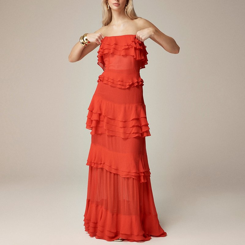 Clothing Manufacturers Custom Womens Clothes Ladies Casual Dress Lace Ruffle Side Split Girls' Sexy Dress