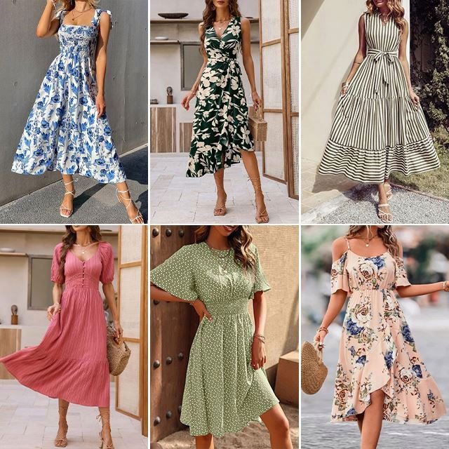 Custom Wholesale 2022 New Design Women Casual Dress Formal Elegant Long Sleeve V Neck Floral Midi Dresses