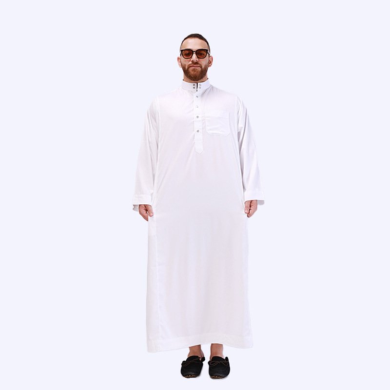 Yiwu Muqian Trading Firm 2024 new design Wholesale Muslim Dress Muslim Abaya Dubai Islamic Thobe for Men Basic thobe