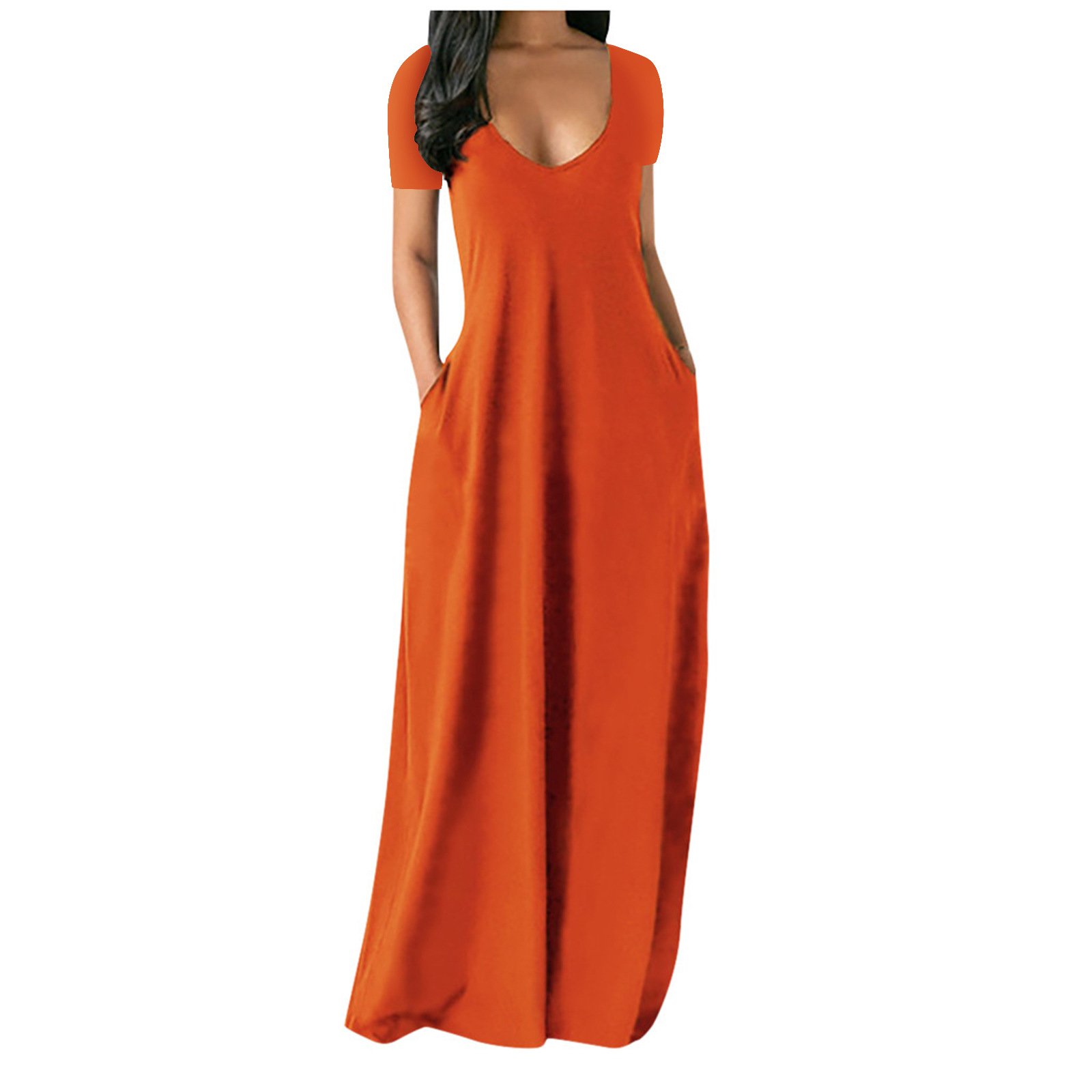 Fashion Summer Maxi Dress Women's Printed Sundress Casual Short Sleeve Vestidos Female High Waist Robe Femme Plus Size