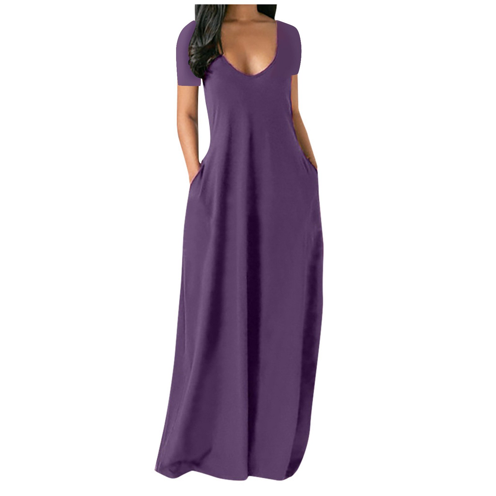 Fashion Summer Maxi Dress Women's Printed Sundress Casual Short Sleeve Vestidos Female High Waist Robe Femme Plus Size