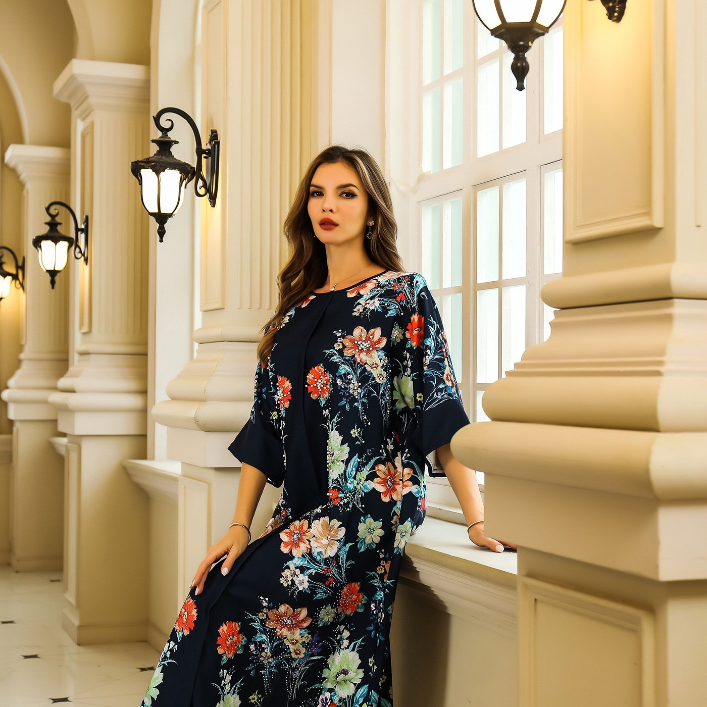 Dubai Middle East Muslim Robe Women's Clothing Abaya Women's Robe Dresses Wholesale