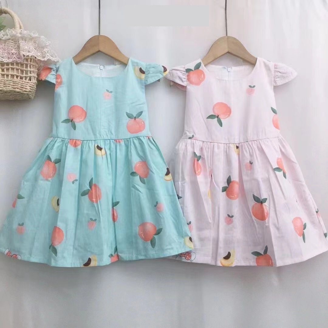 Wholesale New 100% Cotton Kids Print Dresses Comfortable with Breathable Casual Dresses for Girls
