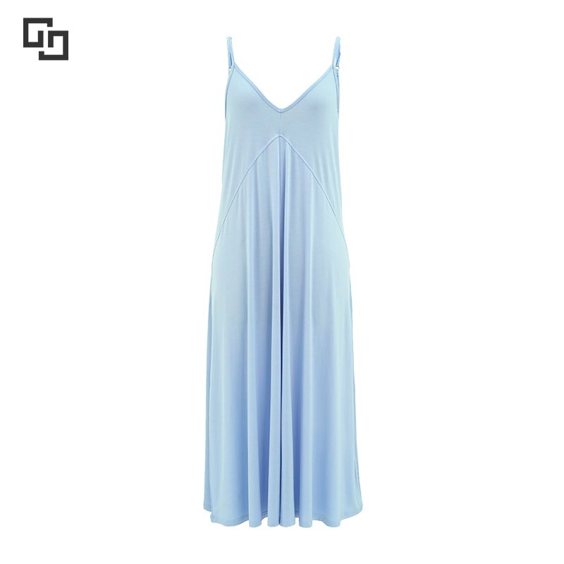 Custom Jersey Long Plain Women Ladies 100% Organic Cotton Nightdress Bamboo Nightdress Women Nightshirt