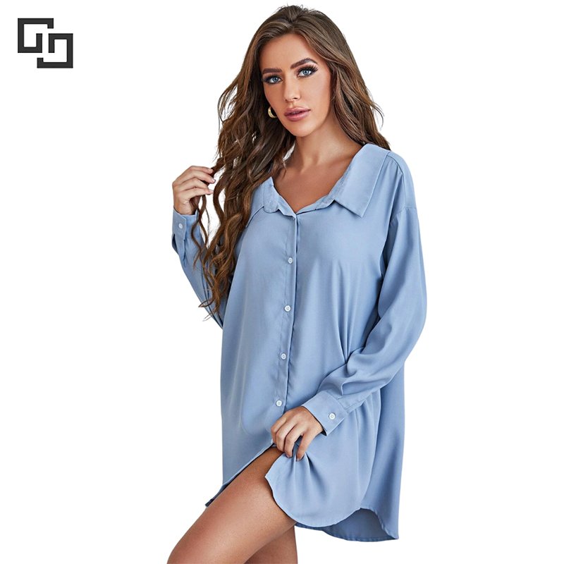 Custom Jersey Long Plain Women Ladies 100% Organic Cotton Nightdress Bamboo Nightdress Women Nightshirt