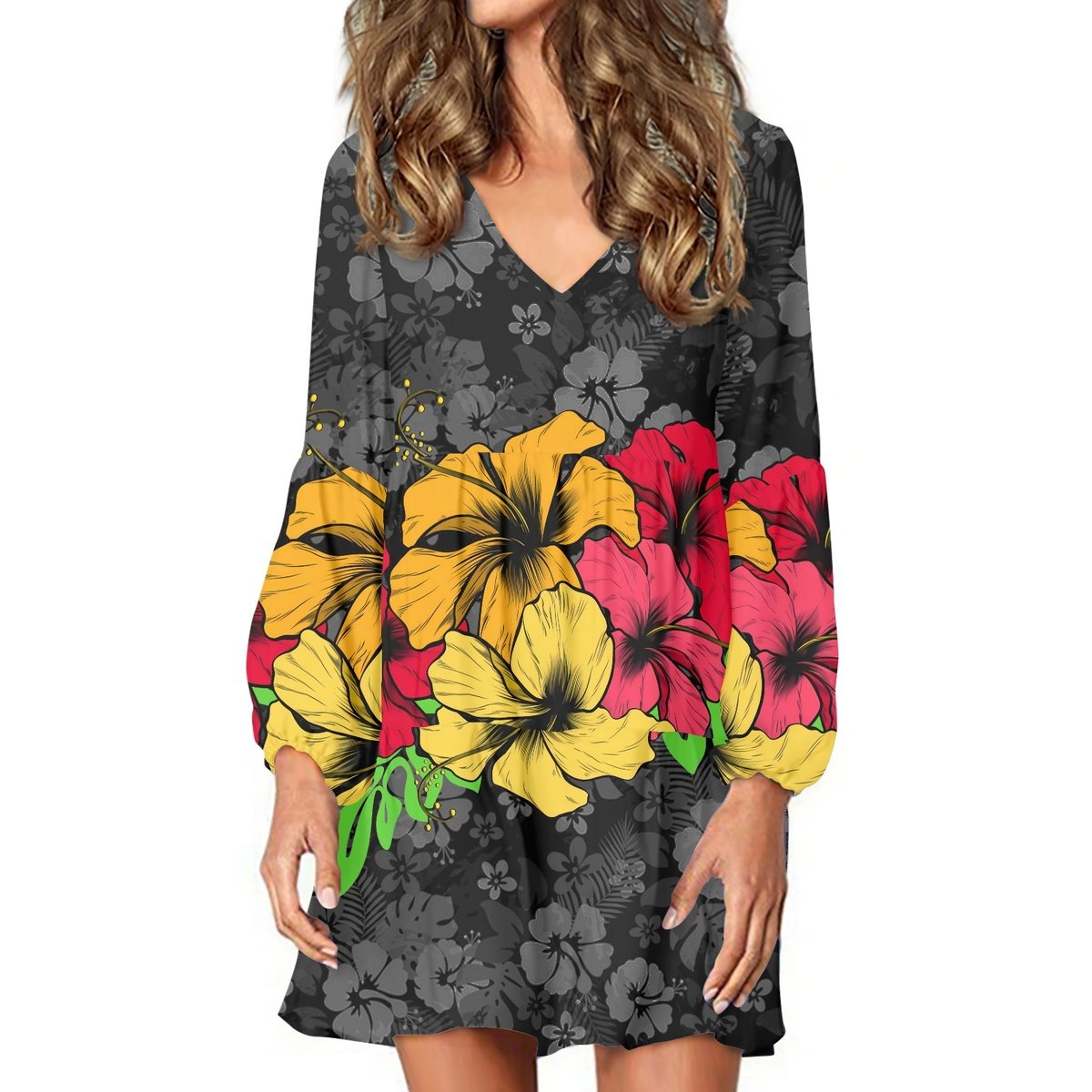 All Over Print Dress Polynesian Tribal Hawaiian Clothing Hibiscus Samoan Tapa Flower Holiday Dresses Dropshipping Clothing Women