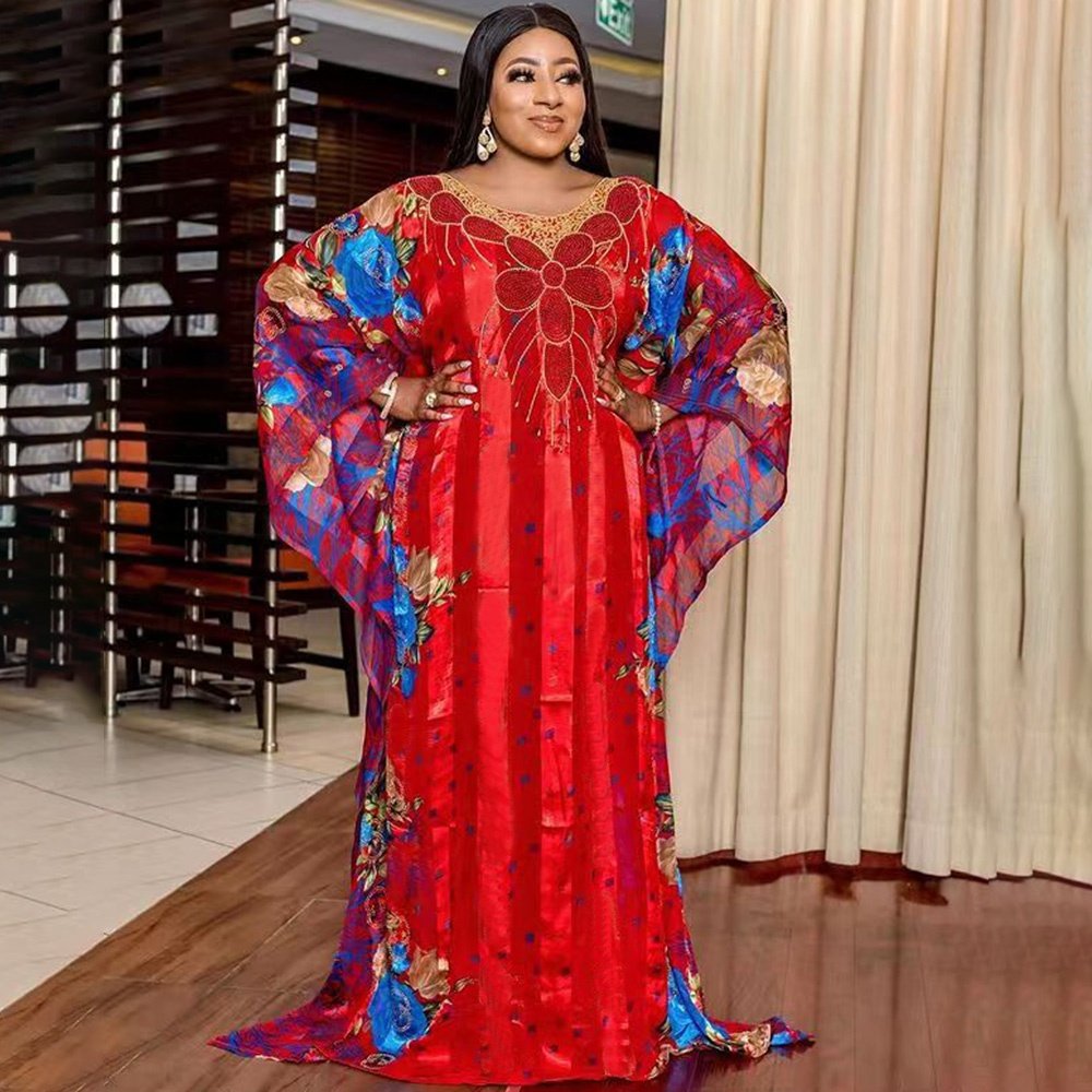 In Stock latin american dresses chiffon fashion women clothing african style casual dress rhinestone womens two piece sets