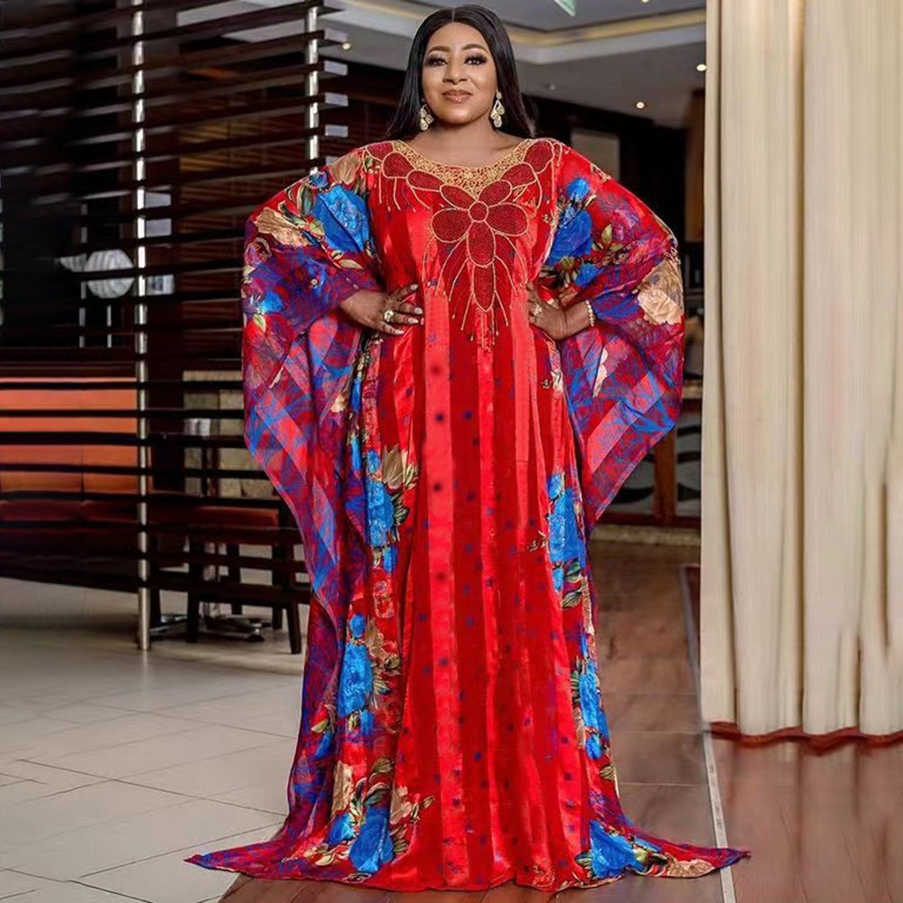 In Stock latin american dresses chiffon fashion women clothing african style casual dress rhinestone womens two piece sets