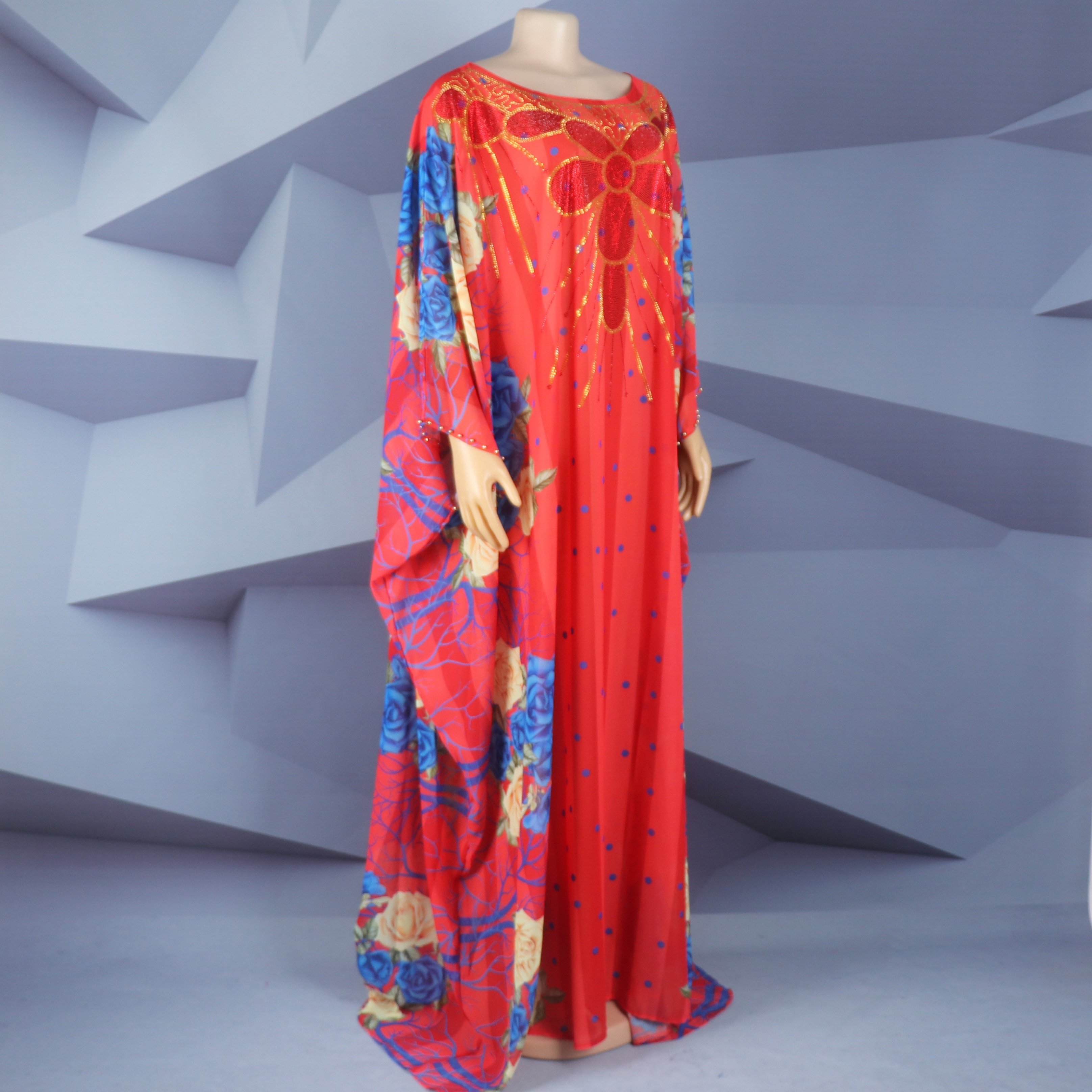In Stock latin american dresses chiffon fashion women clothing african style casual dress rhinestone womens two piece sets