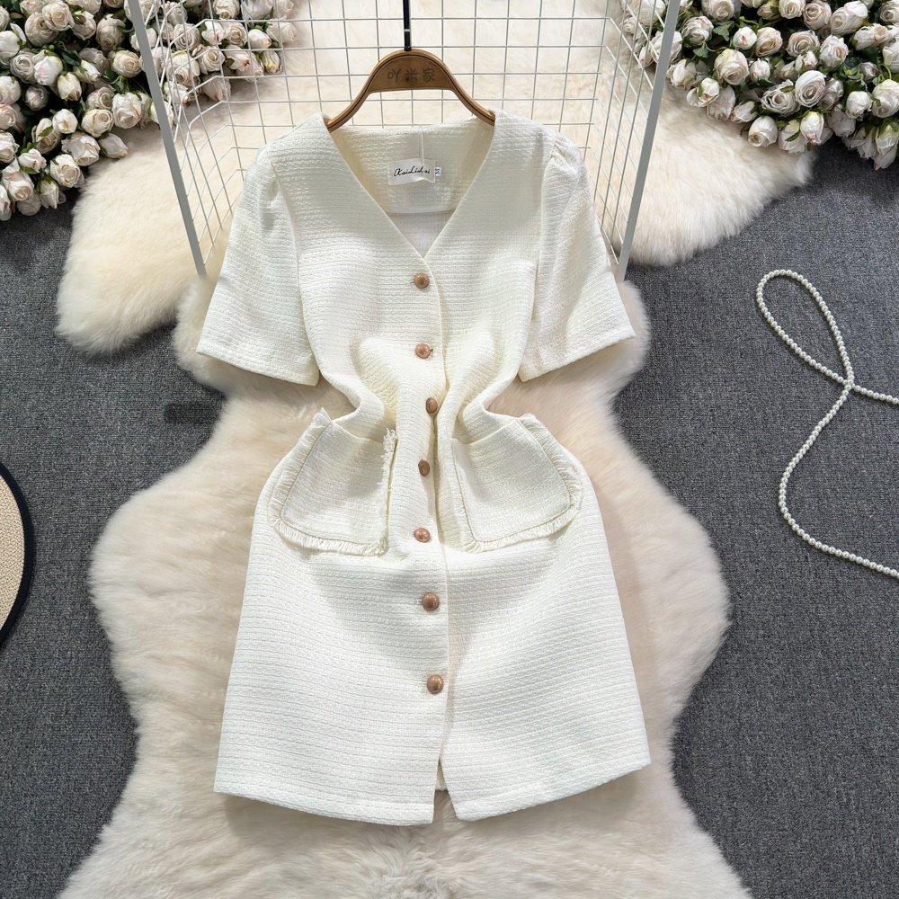 Summer Women's v-neck Short Sleeve mini Casual Dresses