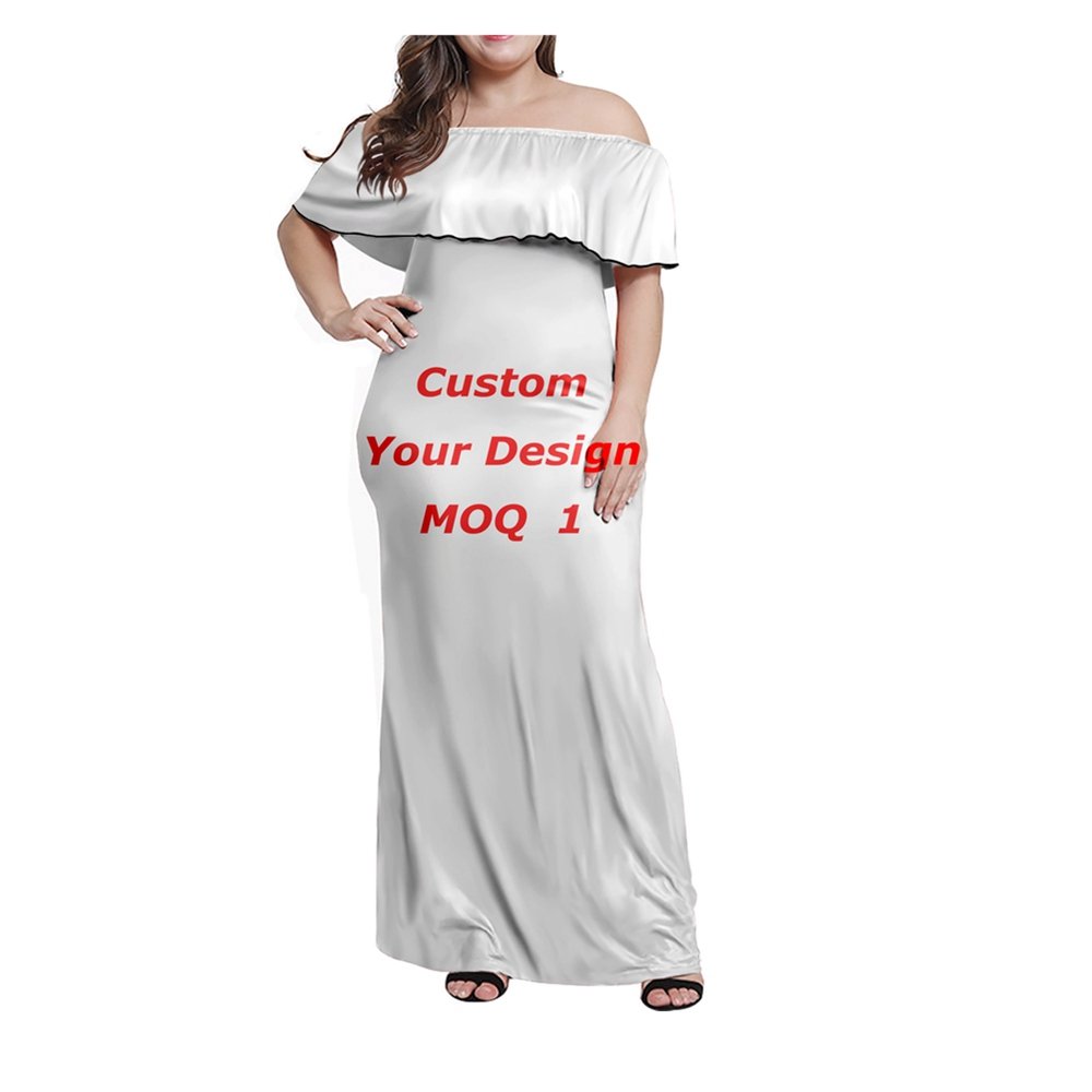 Casual Women Elegant Vintage Dress New Caledonia Logo Printed Sexy Maxi Dress Clothing Rasta ball gown wedding dressCustomized