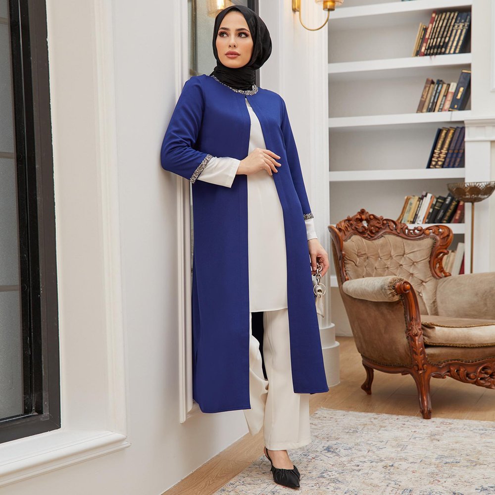 Fashionable Islamic Long Casual Summer African Caftan For Ladies Plus Size 2024 Spring Prayer Muslim Womens Dress