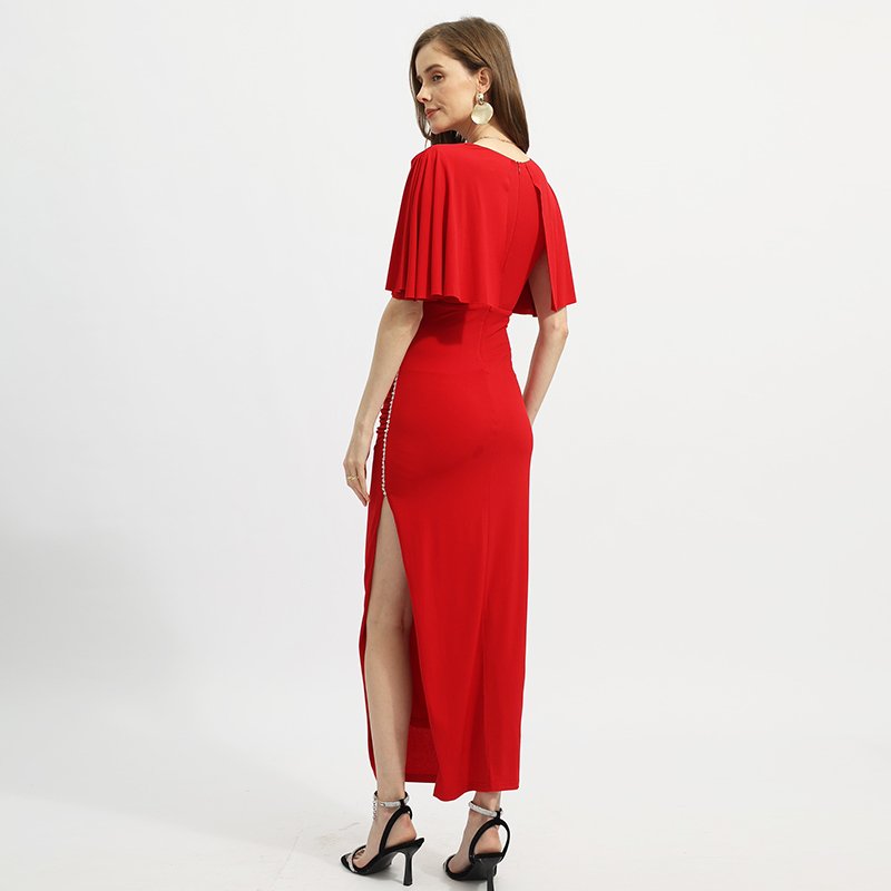 2024 new model genuine summer dresses short sleeve elegant formal casual dress for woman
