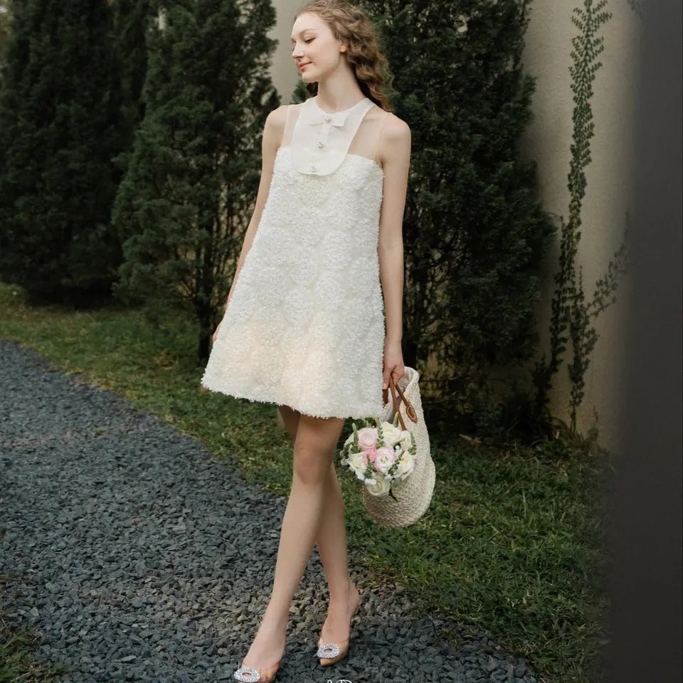 OEM Manufacture High Quality casual dress evening dress with lace TNBPno67 Best Price From Vietnam