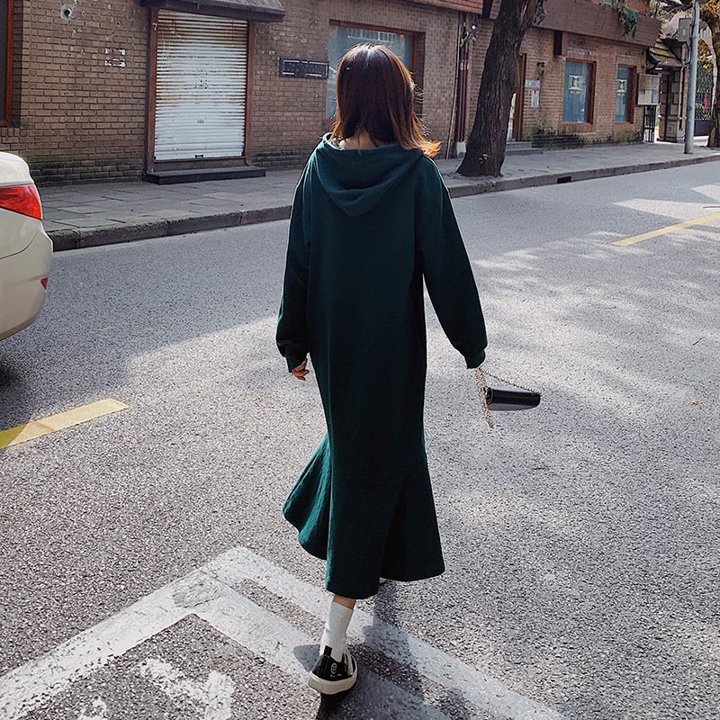 Fishtail sweater dress Plus Size Hoodies for Women Dresses Long Sleeve for Woman Women Dress Hoodie