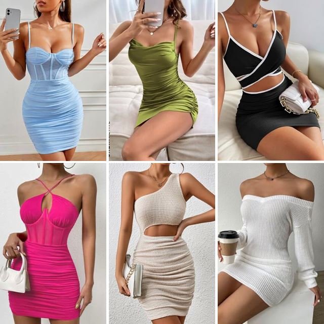 Inventory sexy loose women's casual dresses knitted women's fluffy dresses party dresses randomly shipped