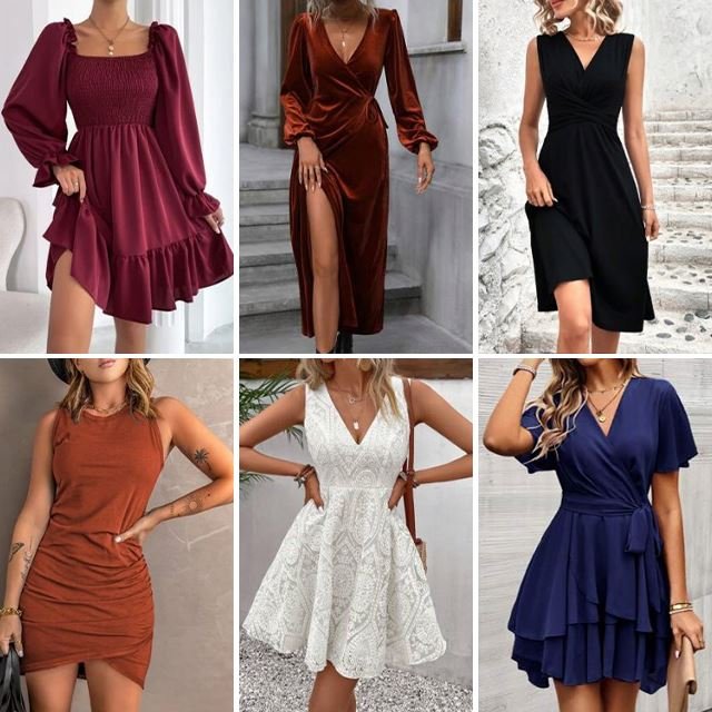Inventory sexy loose women's casual dresses knitted women's fluffy dresses party dresses randomly shipped