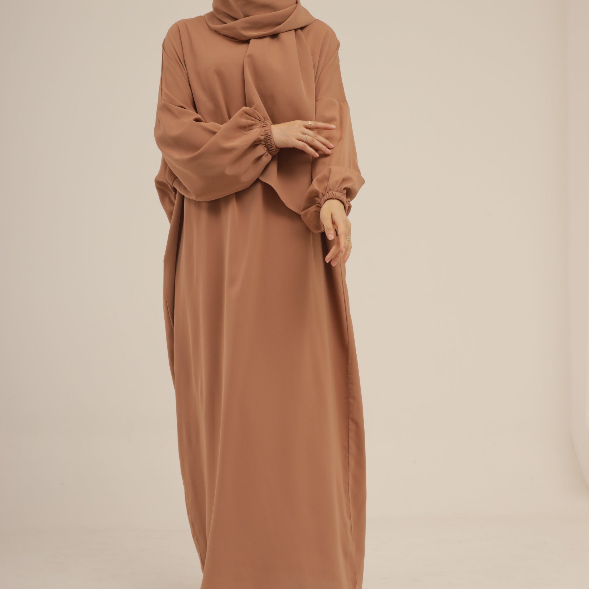 Hot Sale Ethnic Clothing Women Kaftan Abaya Nida Fabric Jilbab One Piece Dress With Hijab Abaya Women Muslim Dress