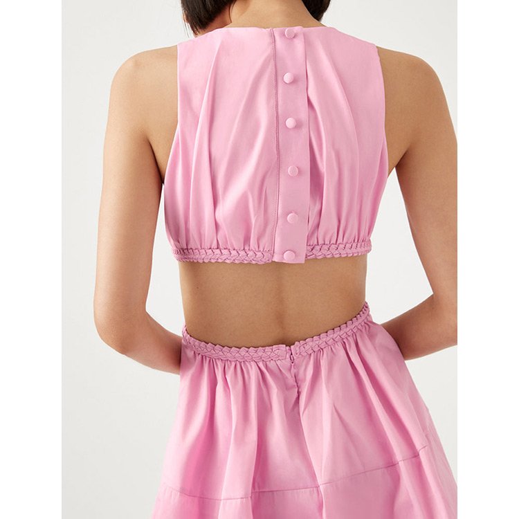 Oem Odm Clothing Manufacturer Make 2024 Spring Summer Custom Low Moq Apparel High Quality Garment Cotton Women Casual Dress
