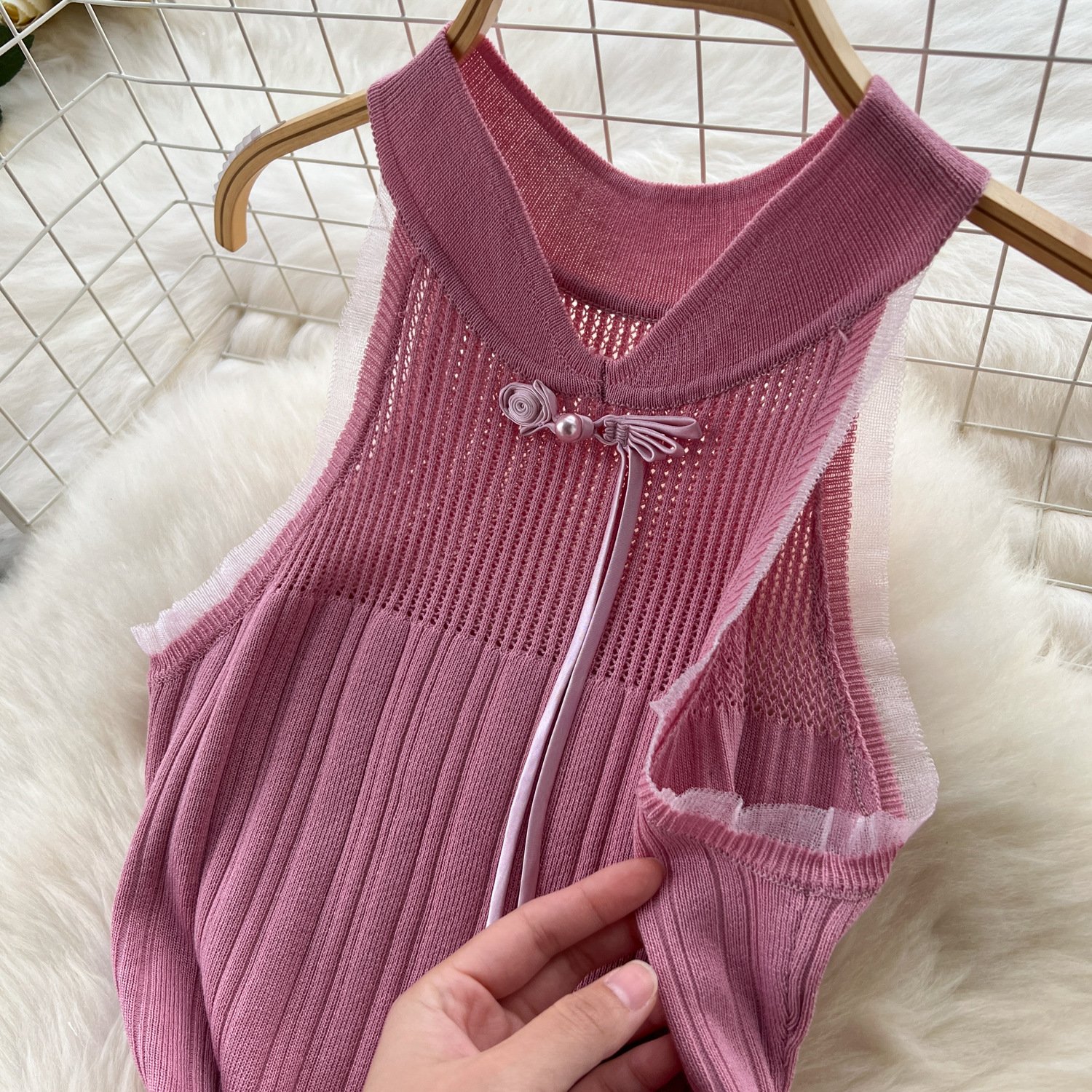 Summer Sleeveless Knit Dress Women High Waist Midi Sheath Dress Ladies Casual Dress
