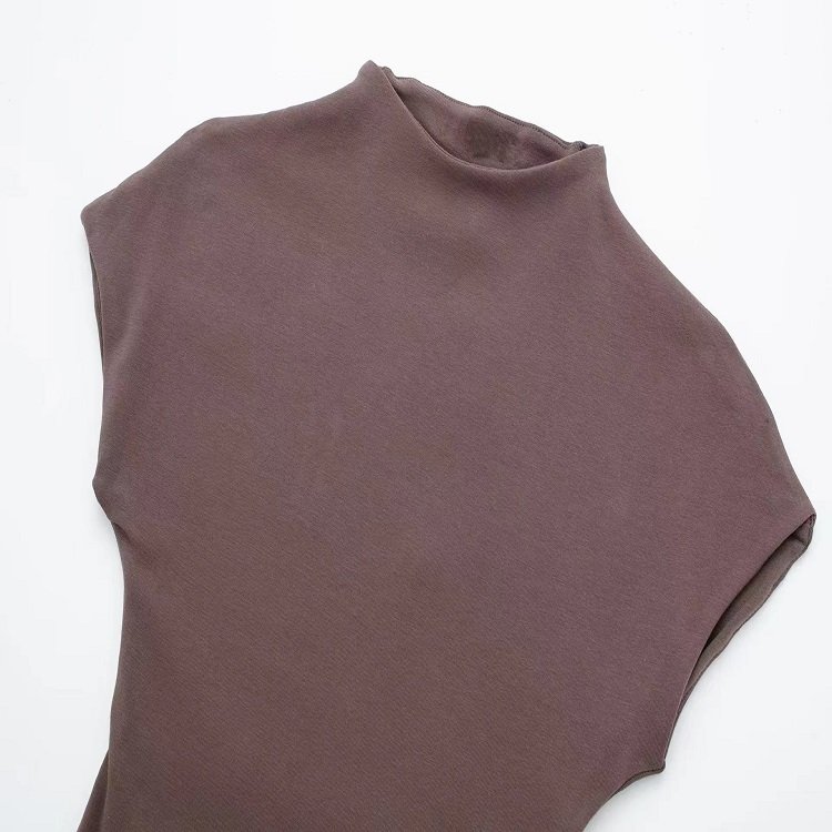 New round neck short sleeved cotton slim casual dress