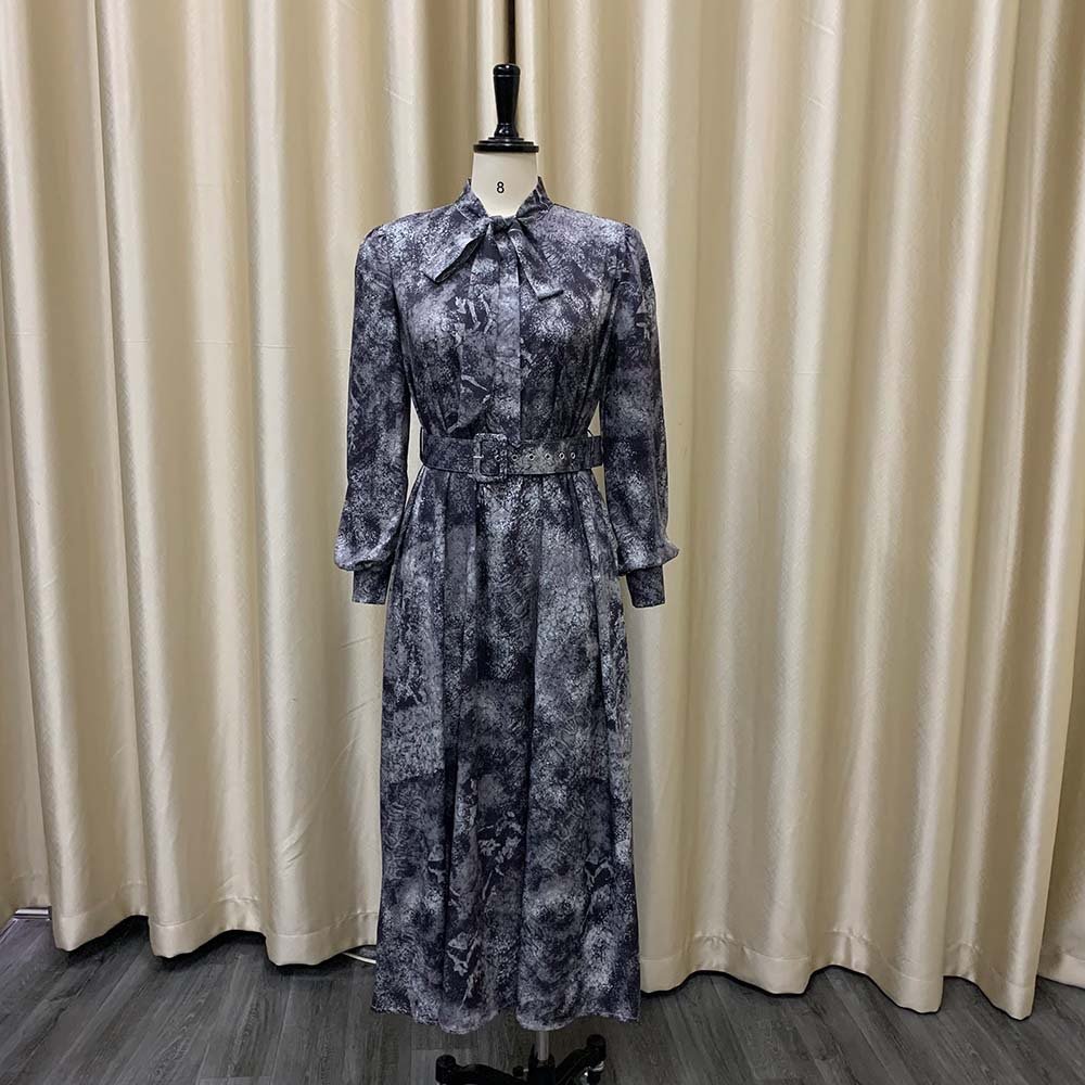 OEM&ODM Plus Size Dresses For Women Solid Color African Women Plus Size Sets Waist Casual Dresses
