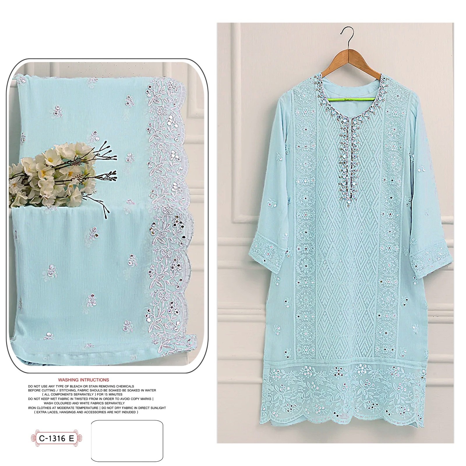 Heavy Georgette Pakistani Suit with Embroidery Work Online Sale of Indian & Pakistani Clothing