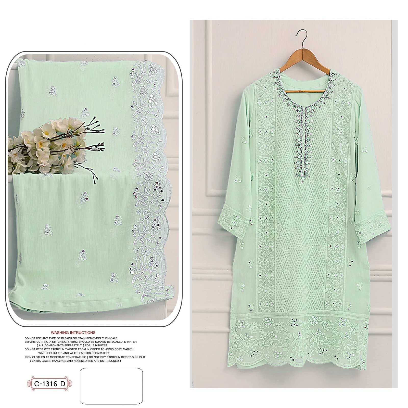 Heavy Georgette Pakistani Suit with Embroidery Work Online Sale of Indian & Pakistani Clothing