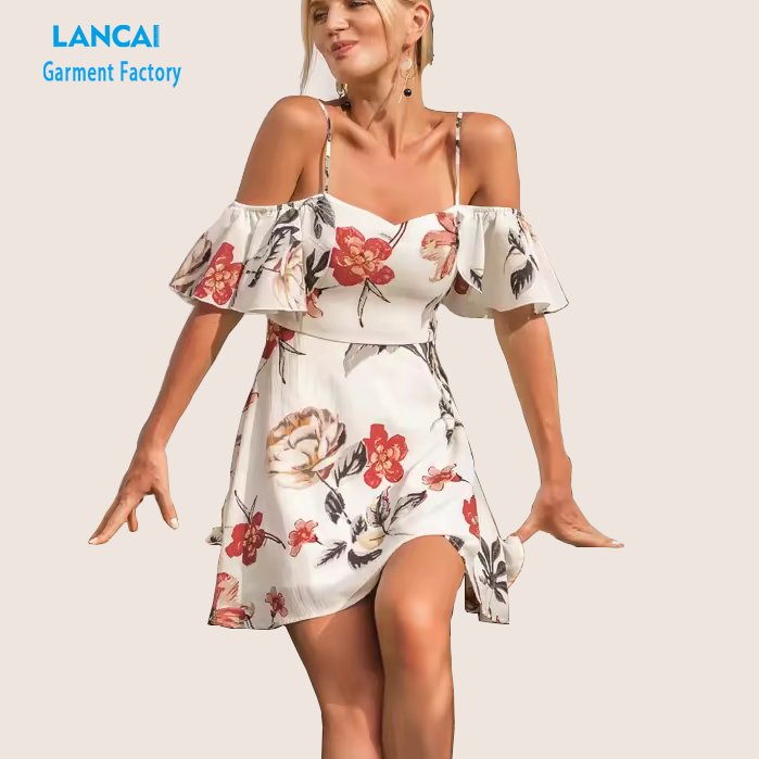 Clothing Manufacturers Custom Womens Clothes Flower Girls Dress Sexy Ladies Summer Casual Dresses