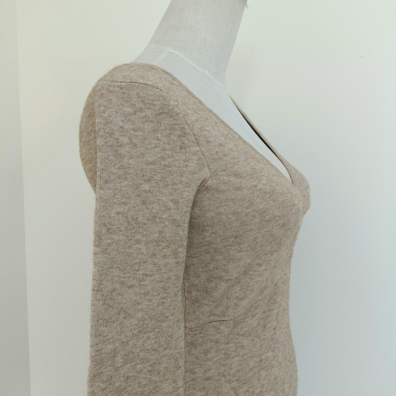 Spring Fall Elegant Knitting Casual Dresses Knitted Long Sleeve Sexy Long Women Twisted Dress.