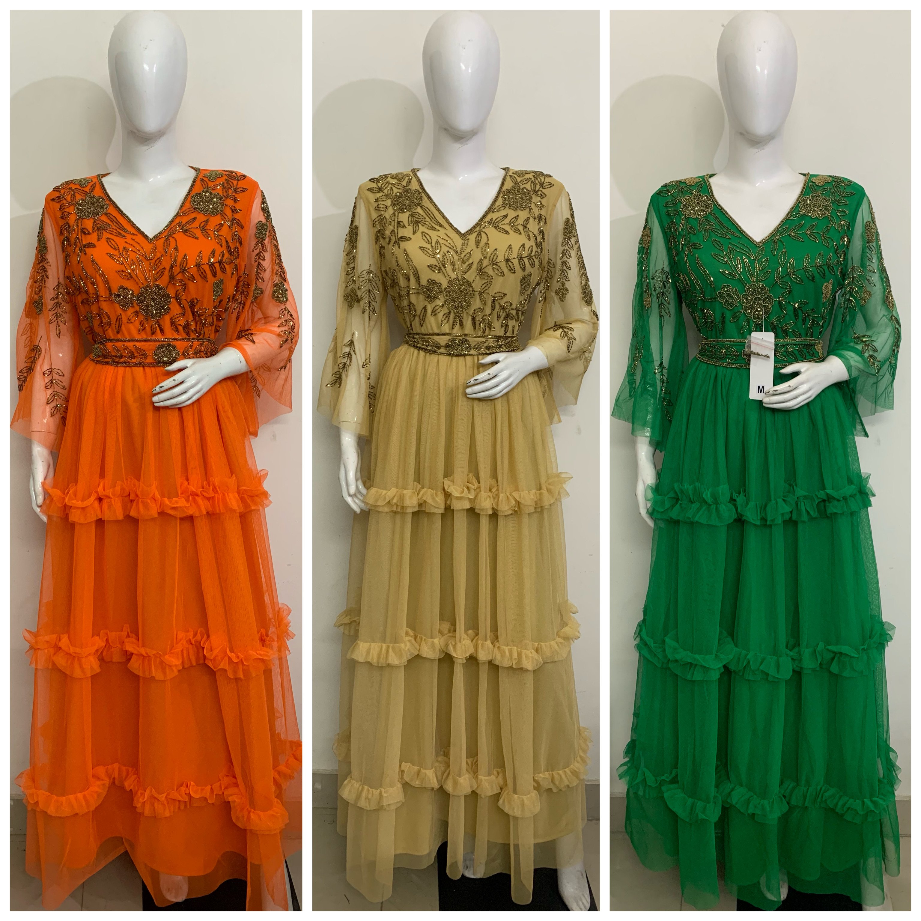Hot Sale Vintage Summer Fashion Women's Elegant Style Long Gown Dress Flared Sleeves Belt Ladies' Sexy Casual Club Formal